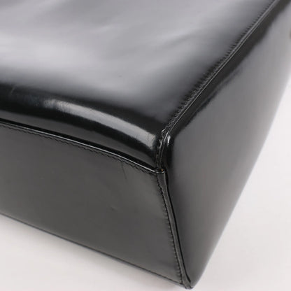 Dior Lady Dior Large Patent Leather 2Way Handbag in Black