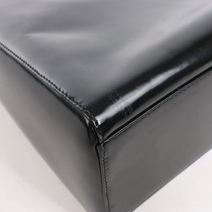 Dior Lady Dior Large Patent Leather 2Way Handbag in Black