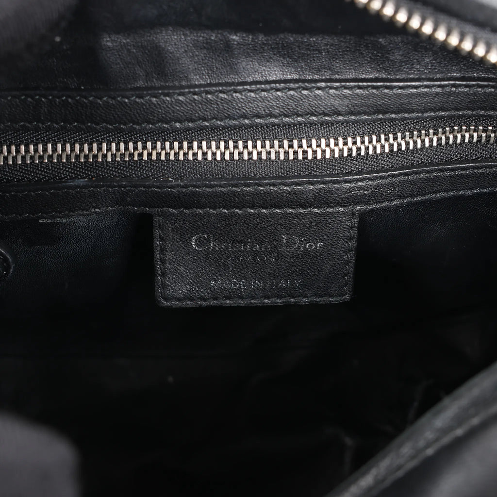 Dior Lady Dior Sequins Medium Handbag in Navy Blue