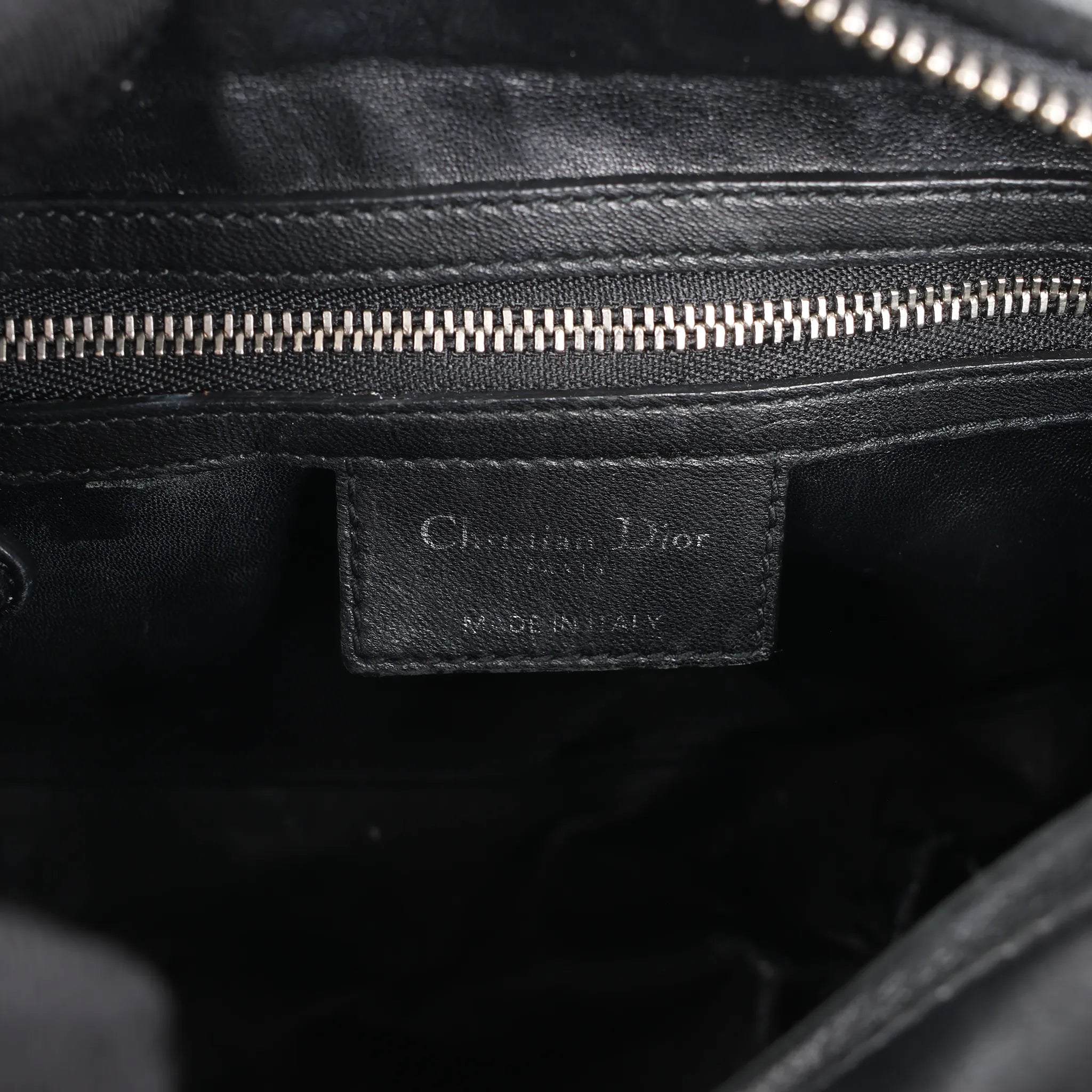 Dior Lady Dior Sequins Medium Handbag in Navy Blue
