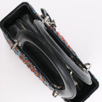 Dior Lady Dior Sequins Medium Handbag in Navy Blue