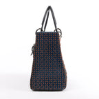 Dior Lady Dior Sequins Medium Handbag in Navy Blue