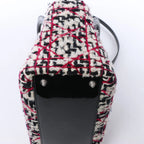 Dior Lady Dior Medium Tweed x Patent Leather 2Way Handbag in Black