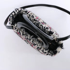 Dior Lady Dior Medium Tweed x Patent Leather 2Way Handbag in Black