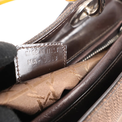 Dior Lady Dior Cannage Nylon x Leather 2Way Handbag in Brown