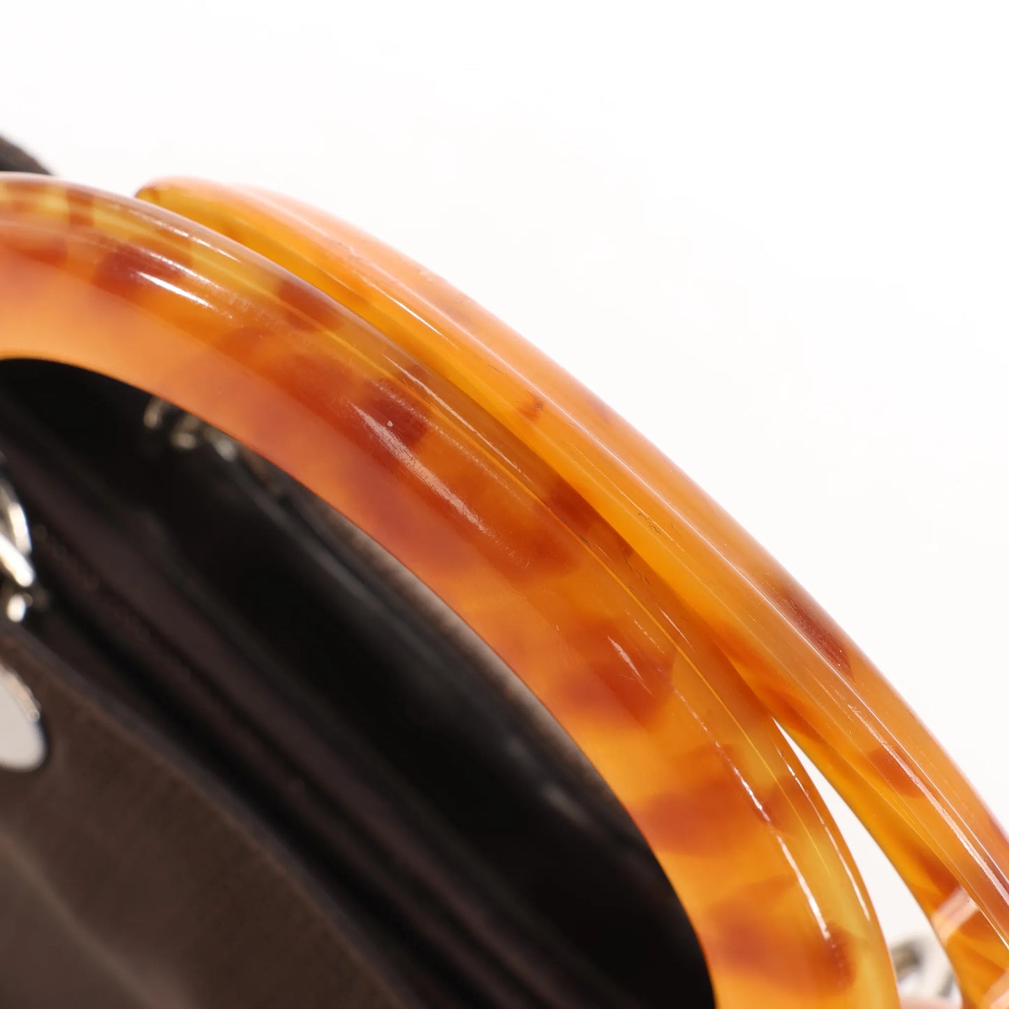 Dior Lady Dior Cannage Nylon x Leather 2Way Handbag in Brown