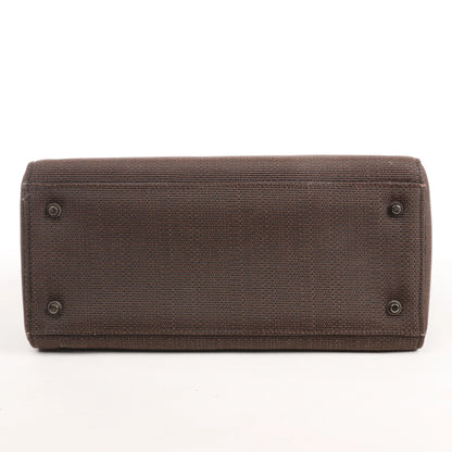 Dior Lady Dior Cannage Nylon x Leather 2Way Handbag in Brown