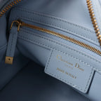 Dior Macrocanage Groove 20 Leather 2Way Handbag in Blue