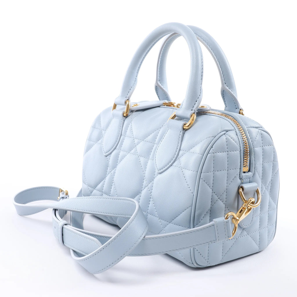 Dior Macrocanage Groove 20 Leather 2Way Handbag in Blue