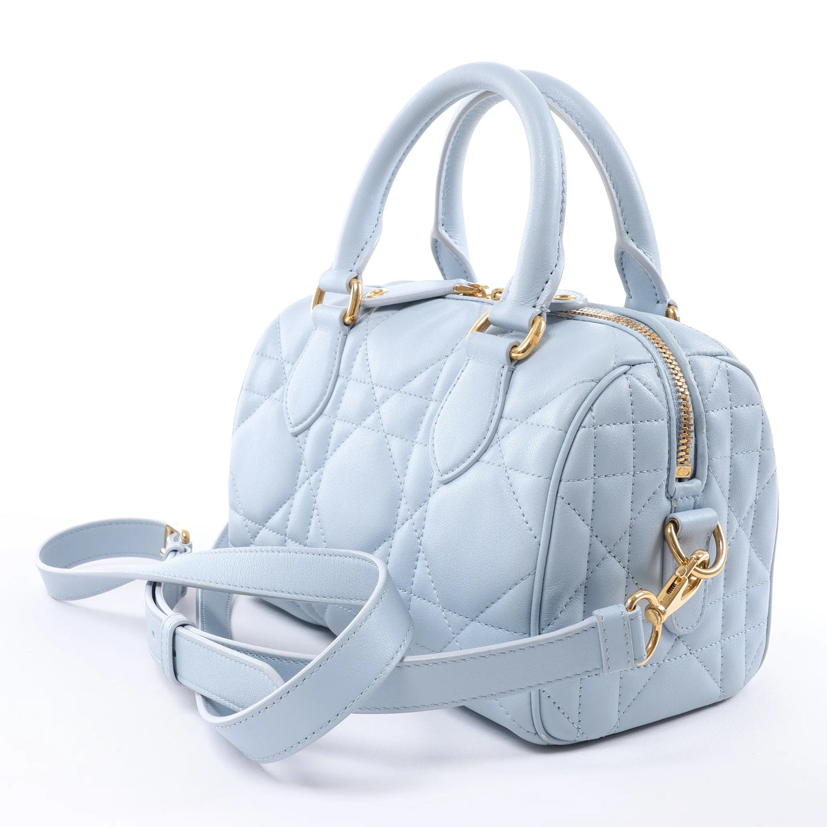 Dior Macrocanage Groove 20 Leather 2Way Handbag in Blue