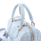 Dior Macrocanage Groove 20 Leather 2Way Handbag in Blue