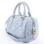 Dior Macrocanage Groove 20 Leather 2Way Handbag in Blue