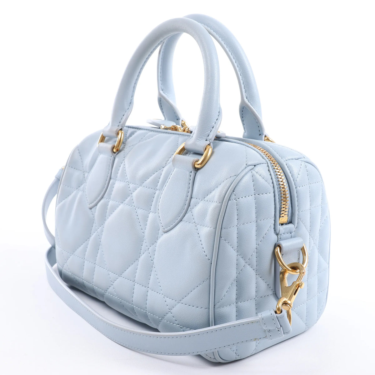 Dior Macrocanage Groove 20 Leather 2Way Handbag in Blue