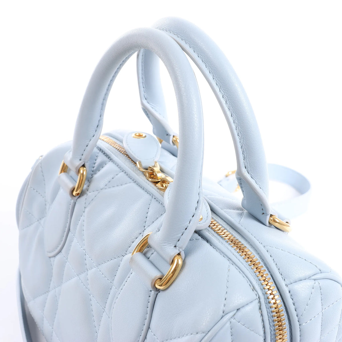Dior Macrocanage Groove 20 Leather 2Way Handbag in Blue
