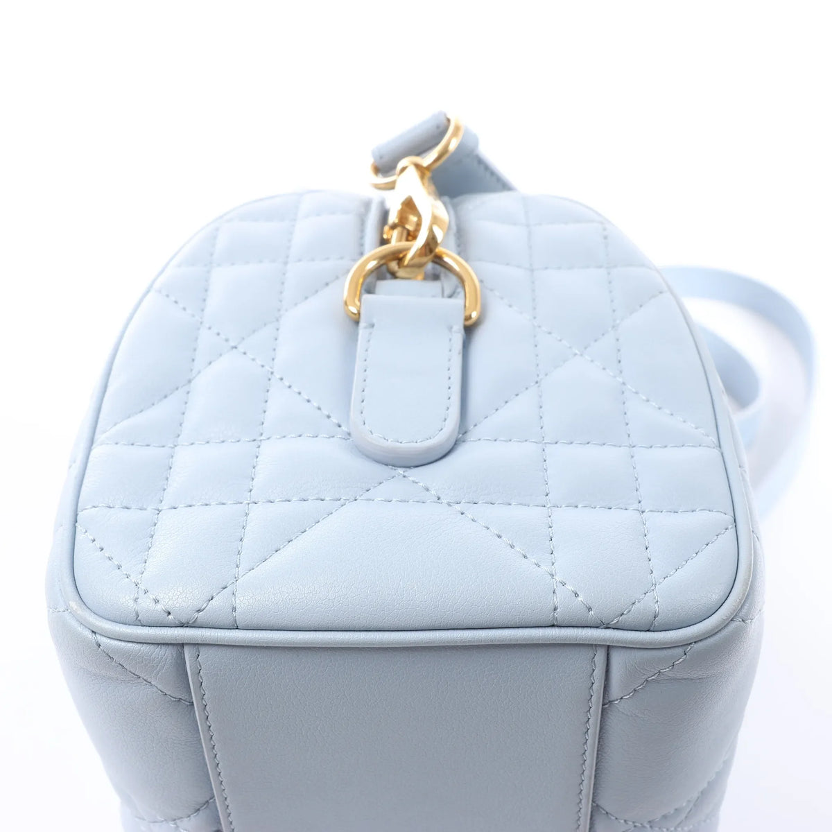 Dior Macrocanage Groove 20 Leather 2Way Handbag in Blue