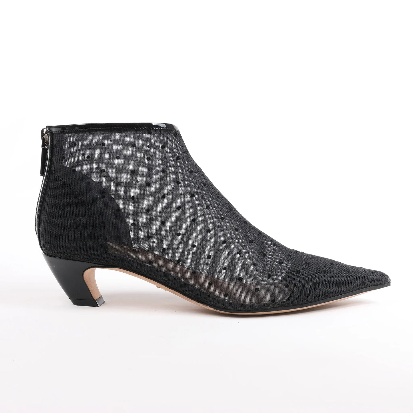 Dior Mesh DIOR PRETTY Ankle Boots in Black, Size 37.5 EU