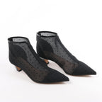 Dior Mesh DIOR PRETTY Ankle Boots in Black, Size 37.5 EU
