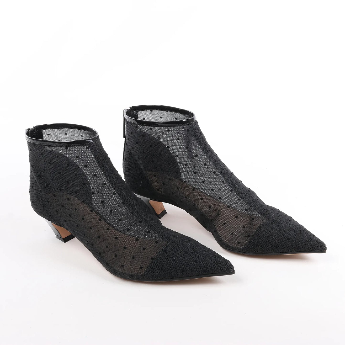 Dior Mesh DIOR PRETTY Ankle Boots in Black, Size 37.5 EU