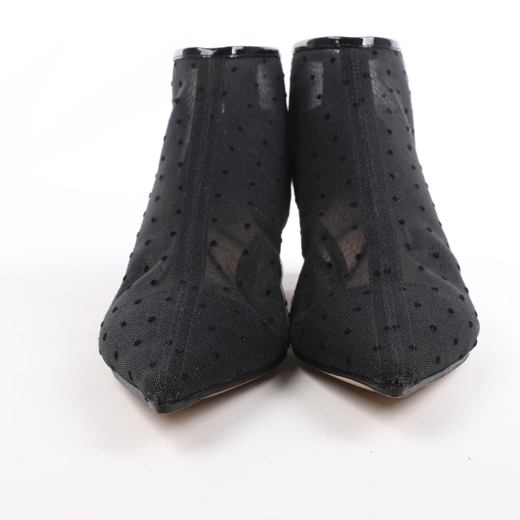 Dior Mesh DIOR PRETTY Ankle Boots in Black, Size 37.5 EU