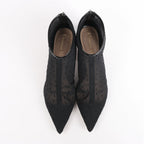 Dior Mesh DIOR PRETTY Ankle Boots in Black, Size 37.5 EU