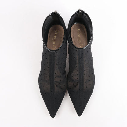 Dior Mesh DIOR PRETTY Ankle Boots in Black, Size 37.5 EU