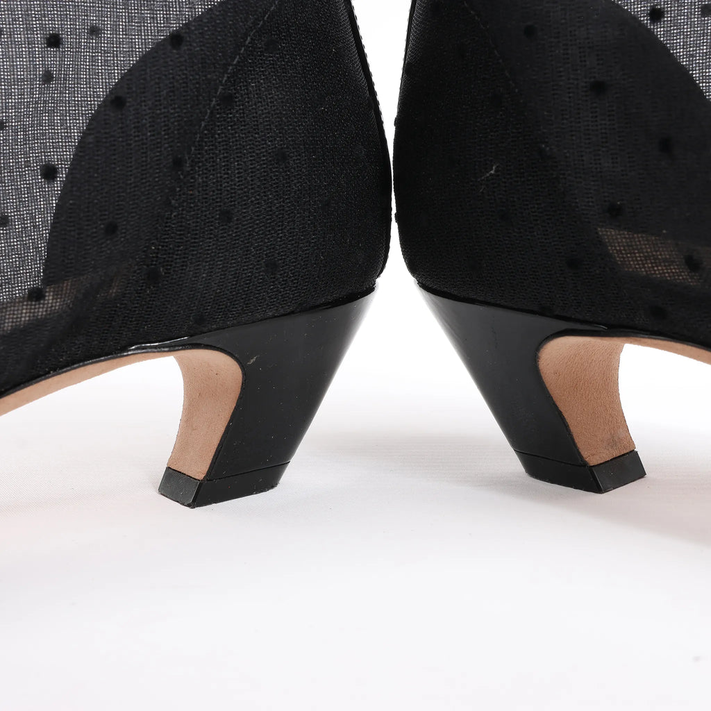 Dior Mesh DIOR PRETTY Ankle Boots in Black, Size 37.5 EU
