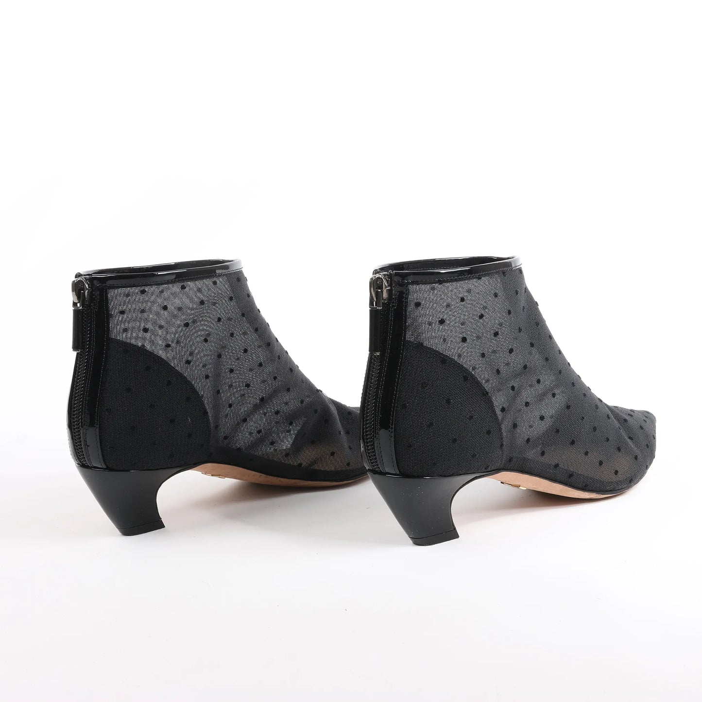 Dior Mesh DIOR PRETTY Ankle Boots in Black, Size 37.5 EU