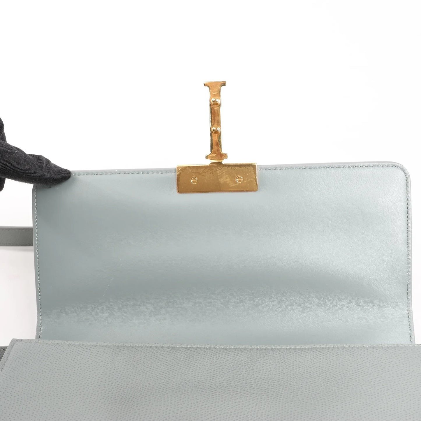 Dior Montaigne 30 Leather Shoulder bag in Gray