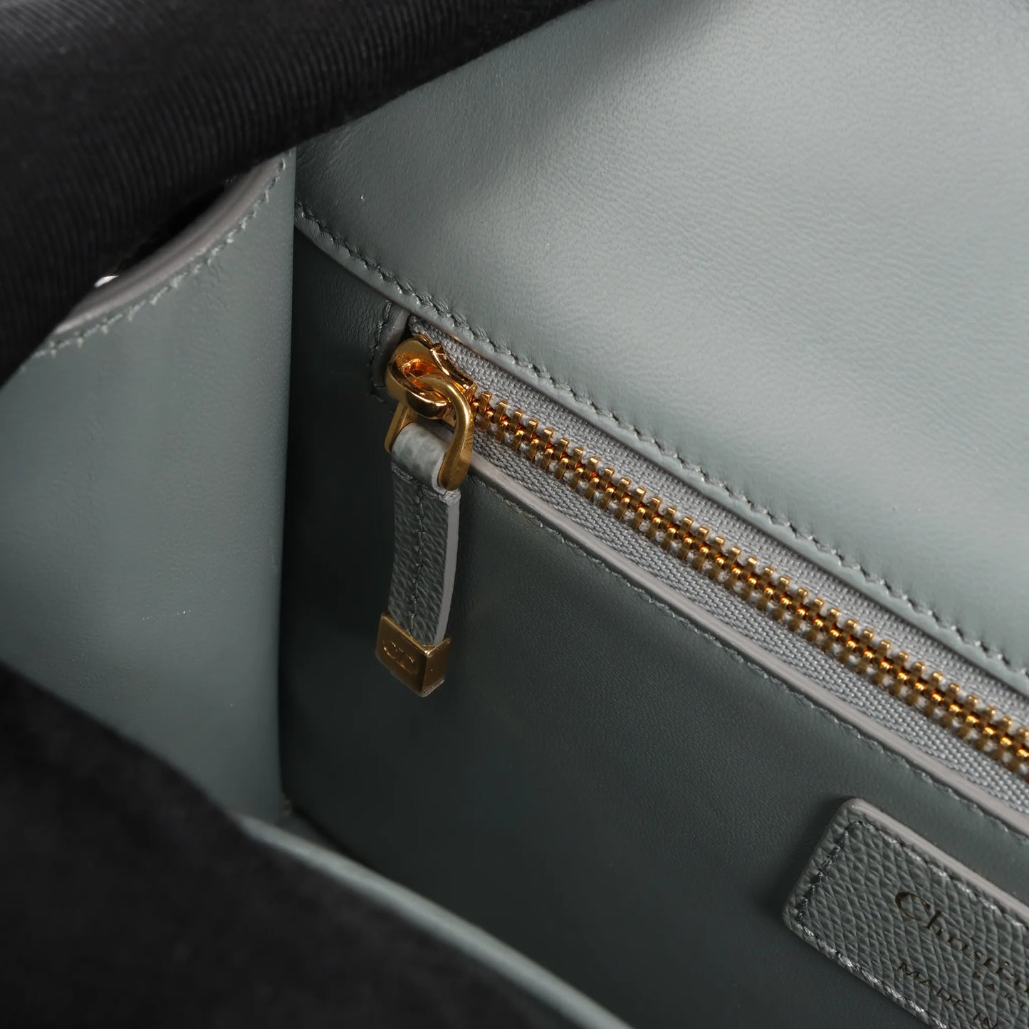 Dior Montaigne 30 Leather Shoulder bag in Gray