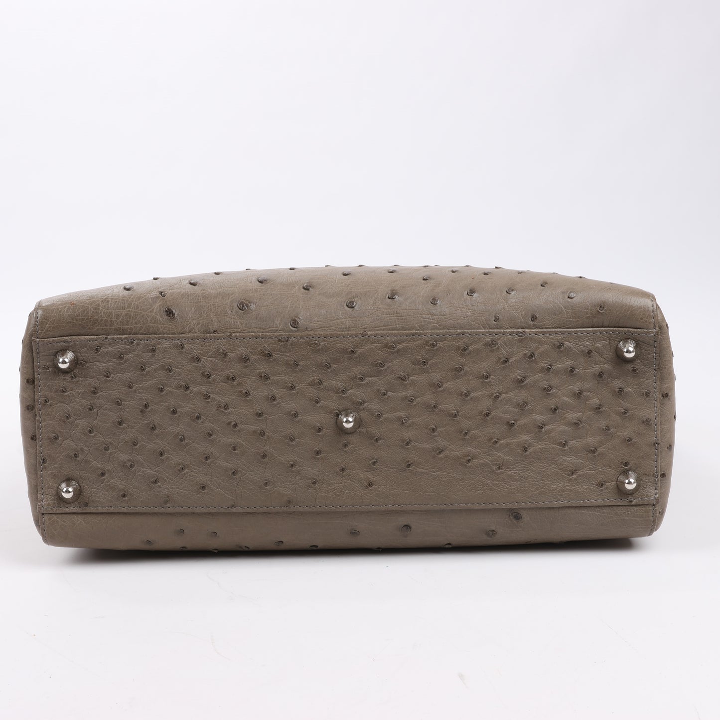 Dior Lady Dior Ostrich Large 2Way Handbag in Brown