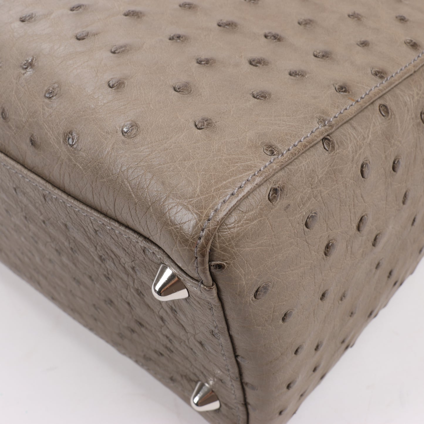 Dior Lady Dior Ostrich Large 2Way Handbag in Brown