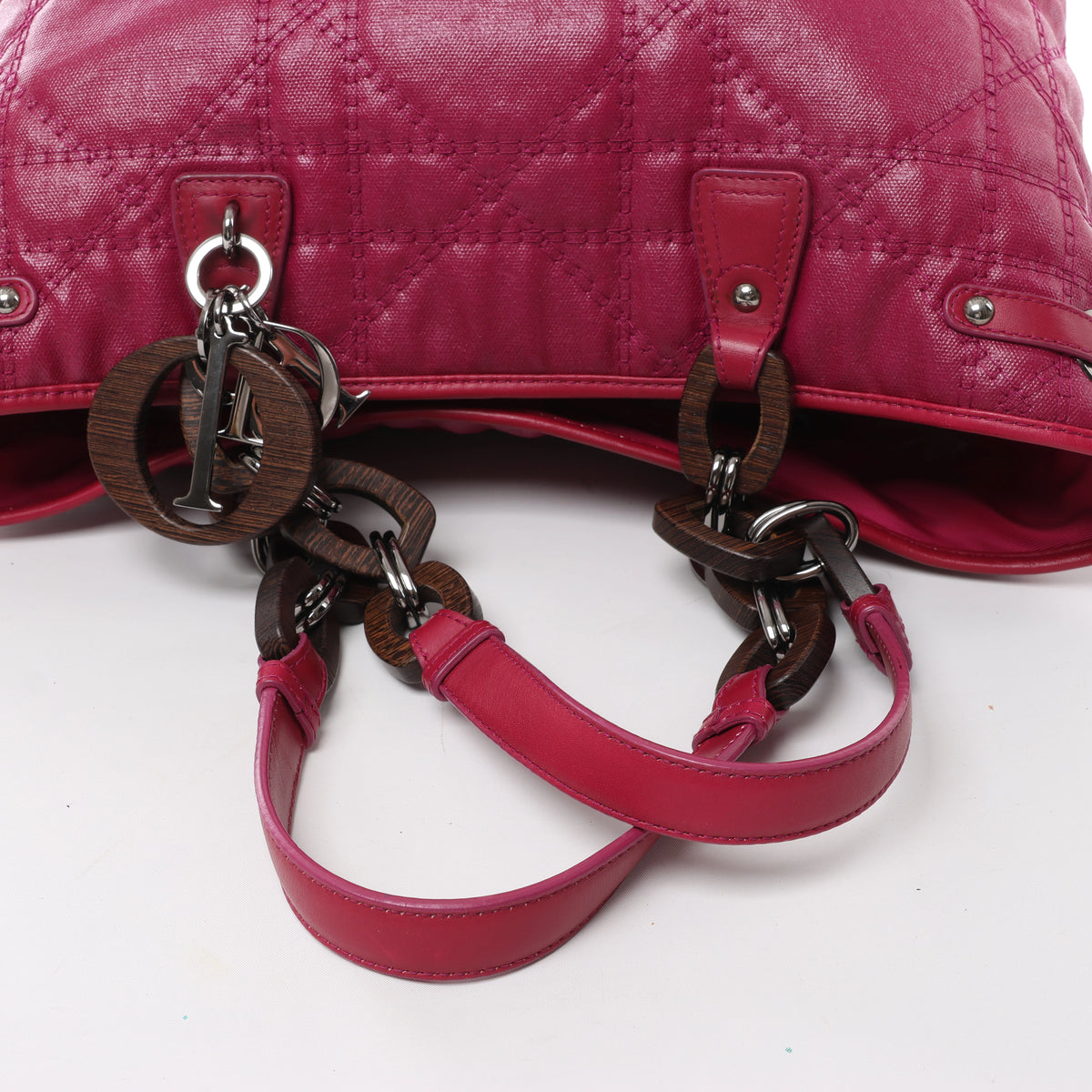 Bolso de hombro grande de lona Dior Book Tote en negro y blanco