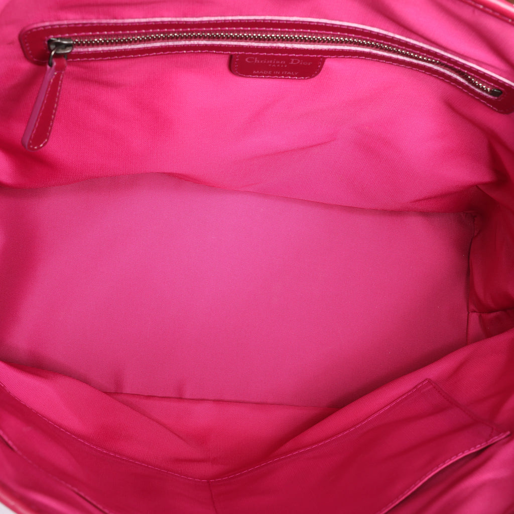Bolso de hombro grande de lona Dior Book Tote en negro y blanco