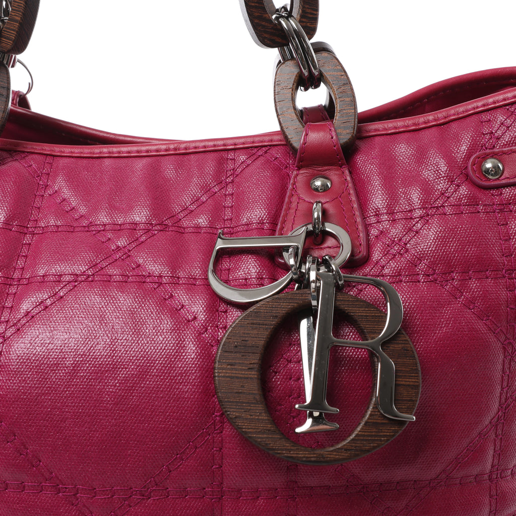 Bolso de hombro grande de lona Dior Book Tote en negro y blanco