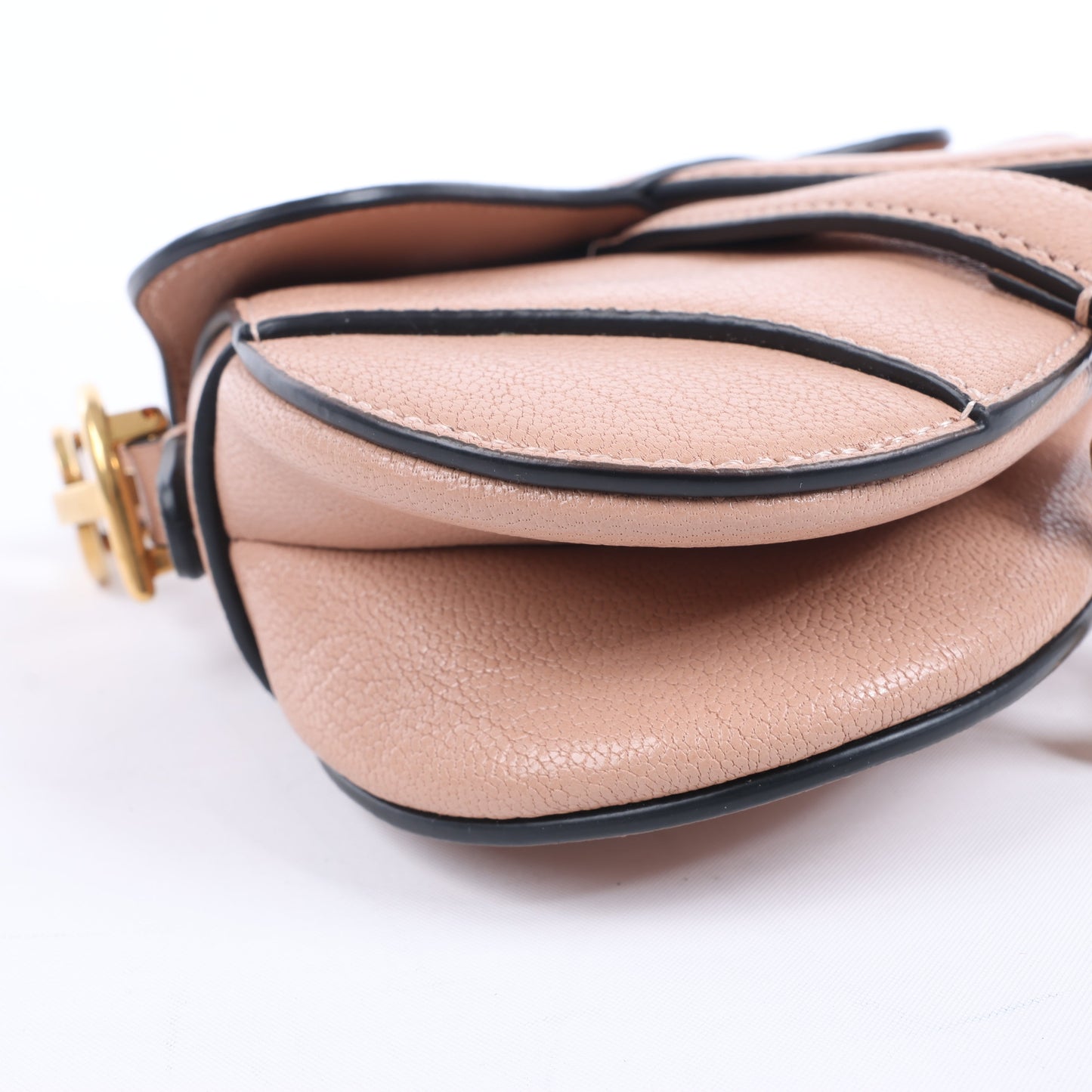 Christian Dior Saddle Micro Bag Leather 2Way Handbag in Blush
