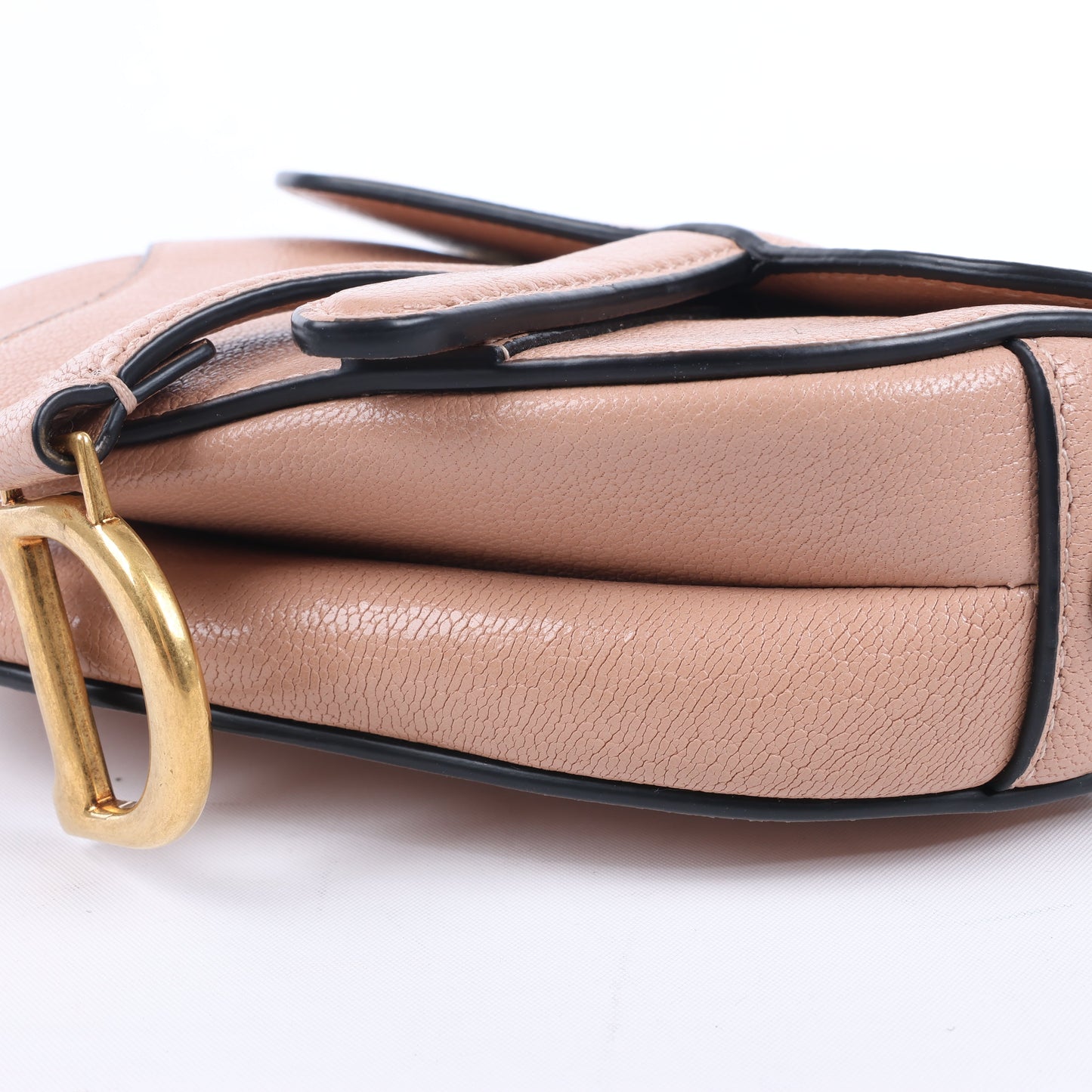 Christian Dior Saddle Micro Bag Leather 2Way Handbag in Blush