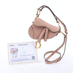 Dior Saddle Micro Bag Leather 2Way Handbag in Blush