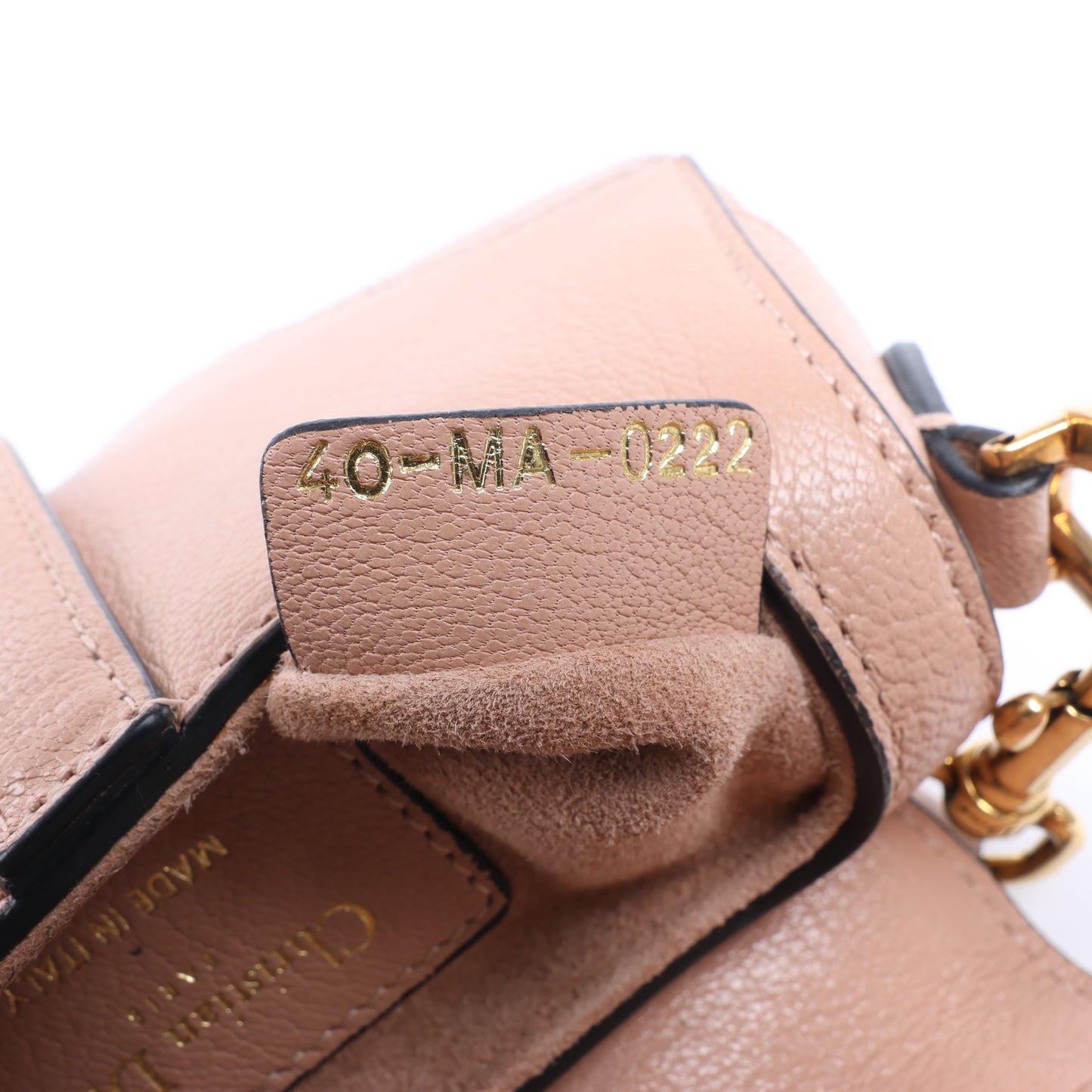 Christian Dior Saddle Micro Bag Leather 2Way Handbag in Blush