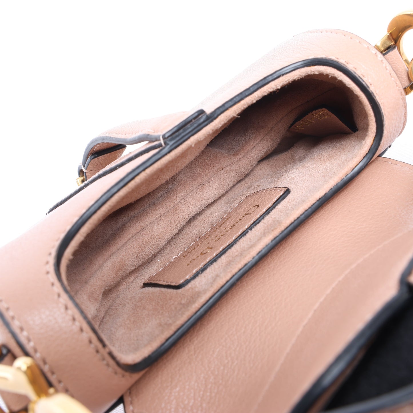 Christian Dior Saddle Micro Bag Leather 2Way Handbag in Blush