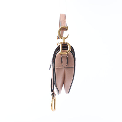 Christian Dior Saddle Micro Bag Leather 2Way Handbag in Blush