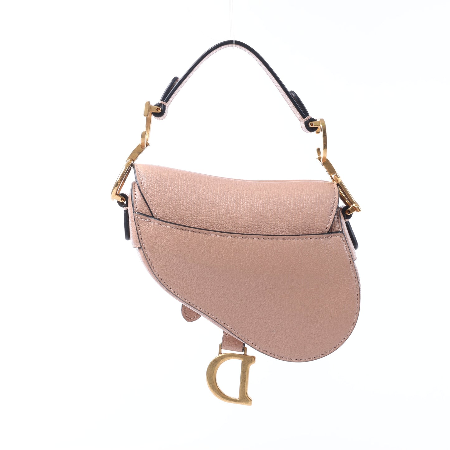 Christian Dior Saddle Micro Bag Leather 2Way Handbag in Blush