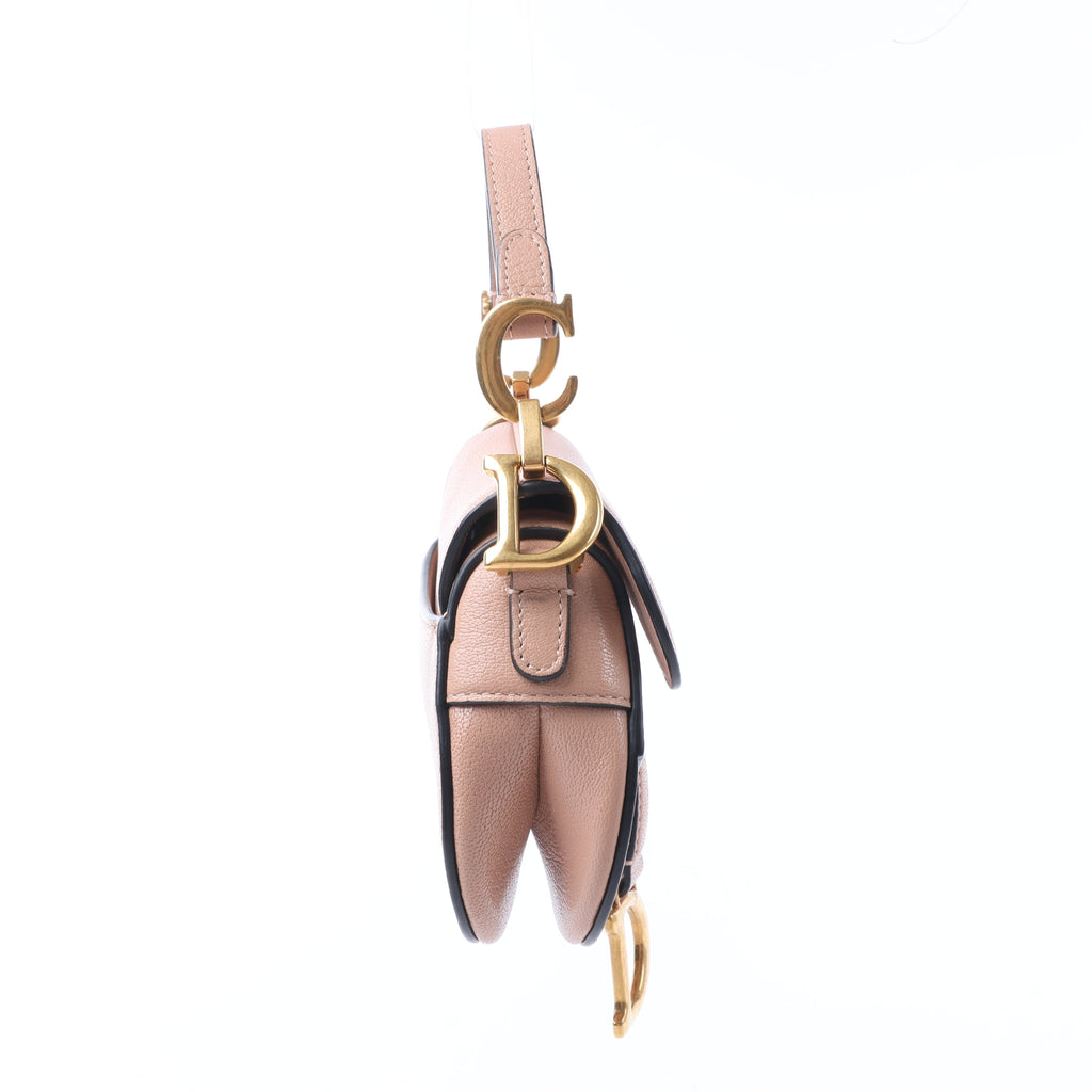 Dior Saddle Micro Bag Leather 2Way Handbag in Blush