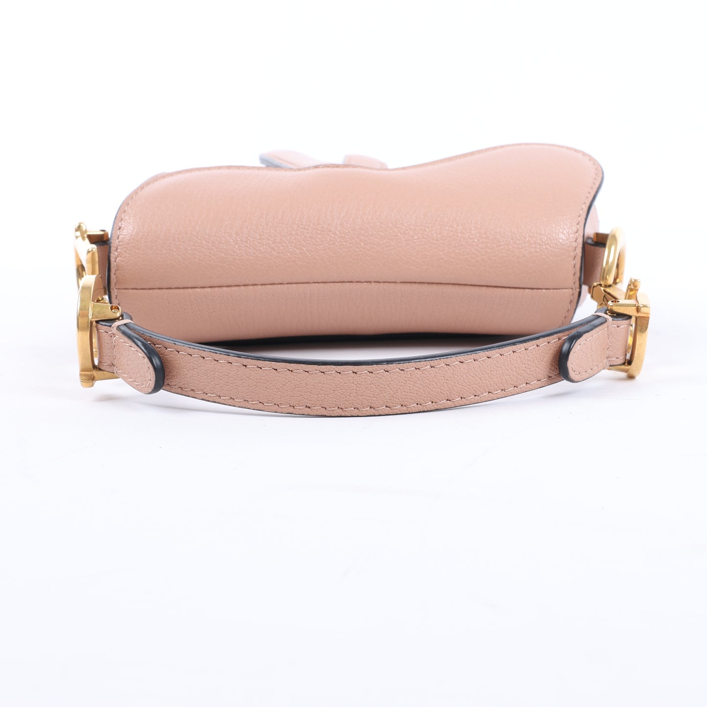Christian Dior Saddle Micro Bag Leather 2Way Handbag in Blush