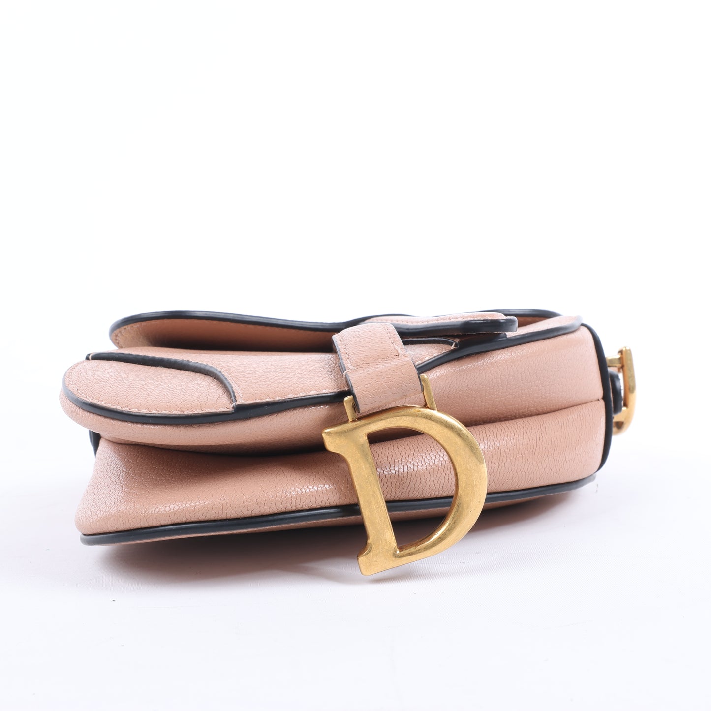 Christian Dior Saddle Micro Bag Leather 2Way Handbag in Blush