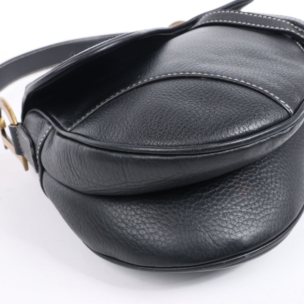 Dior Saddle Classic Bag Leather 2Way Handbag in Black