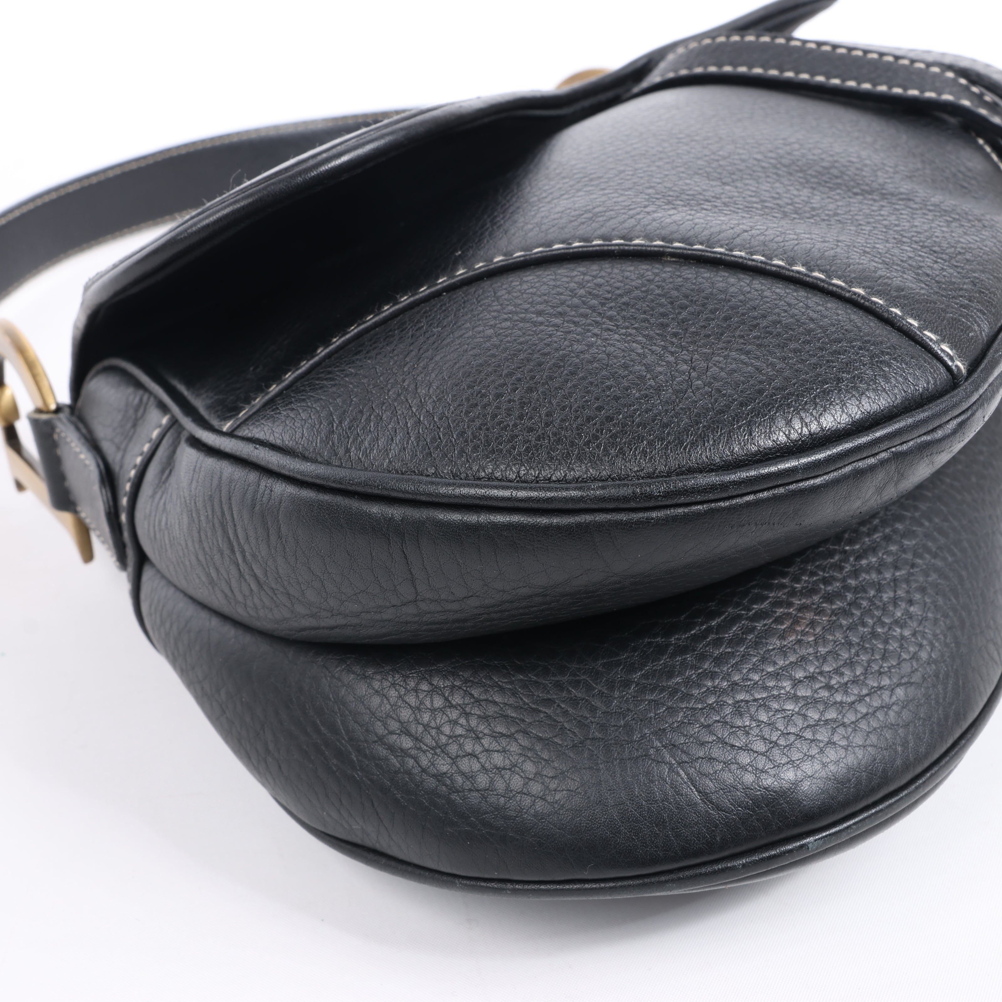 Dior Saddle Classic Bag Leather 2Way Handbag in Black