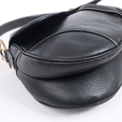 Sac à main classique Dior Saddle en cuir noir à double compartiment