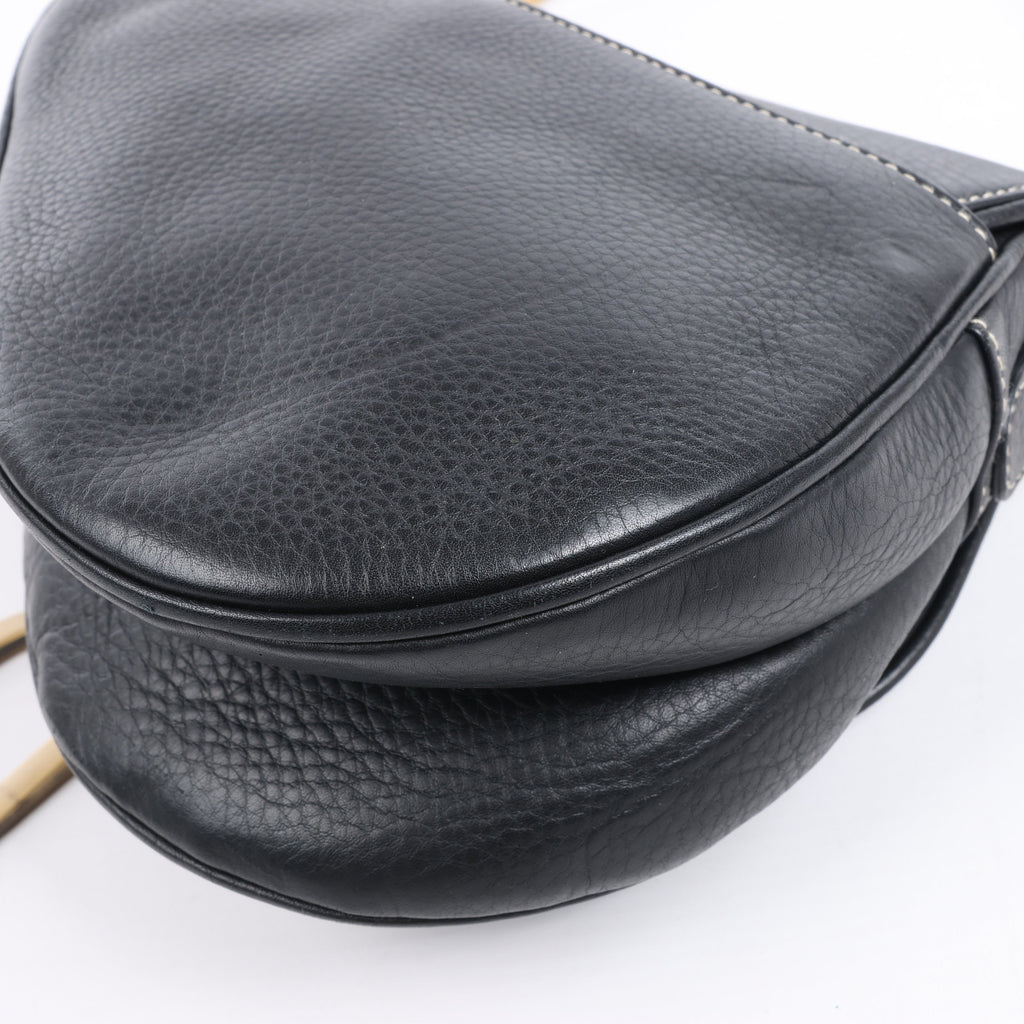 Dior Saddle Classic Bag Leather 2Way Handbag in Black