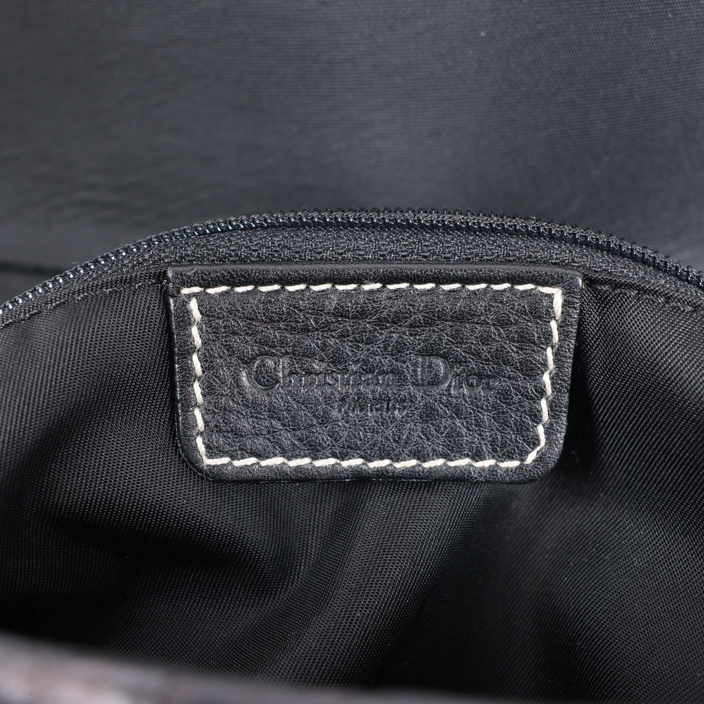 Dior Saddle Classic Bag Leather 2Way Handbag in Black