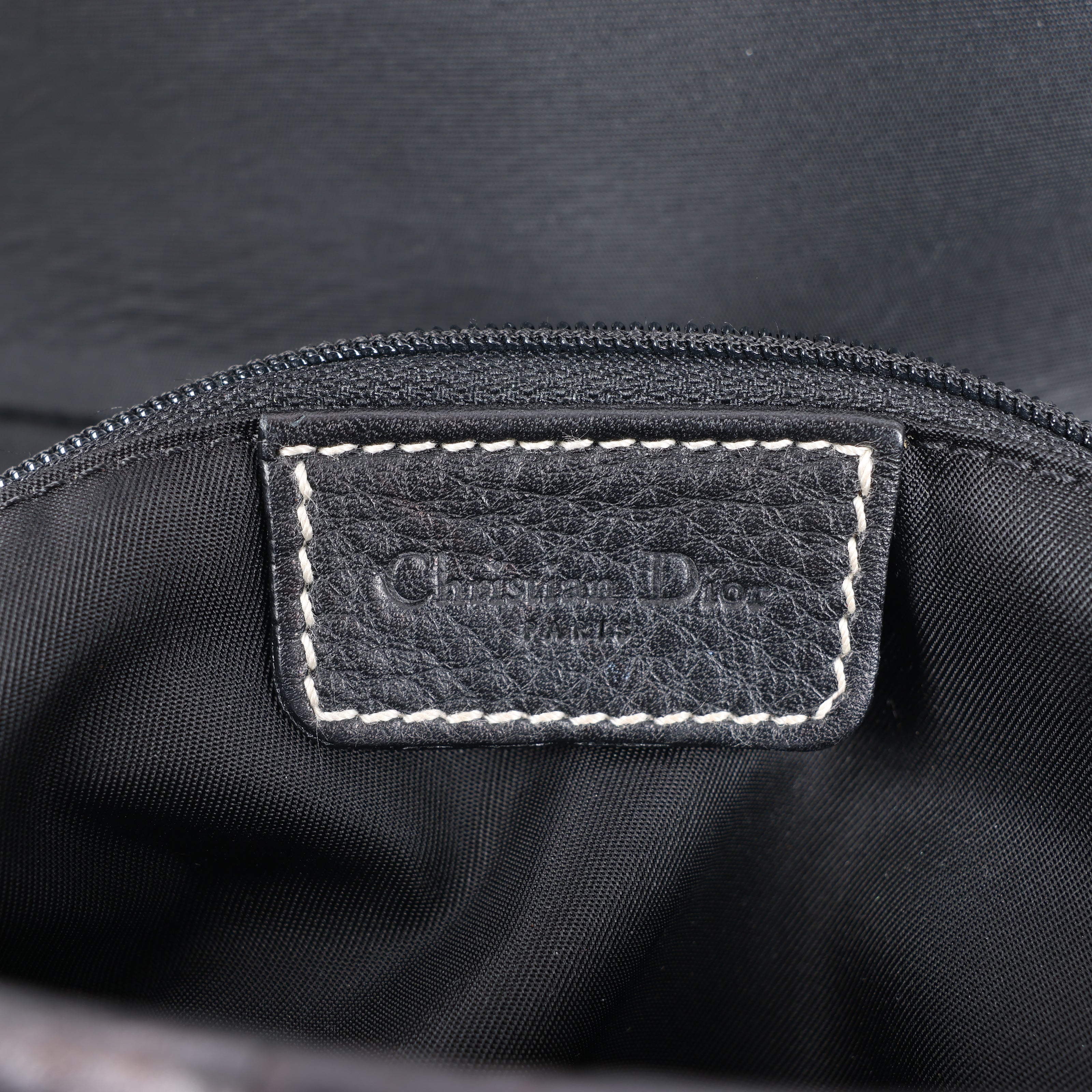 Dior Saddle Classic Bag Leather 2Way Handbag in Black